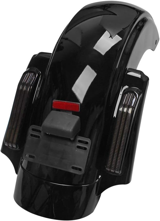 ☆ハーレー リアフェンダー 黒 バイク パーツ 中古 泥除け テールランプ 付き ハーレー用 リアフェンダー LEDライト付き 泥除け ABS製 ウインカー