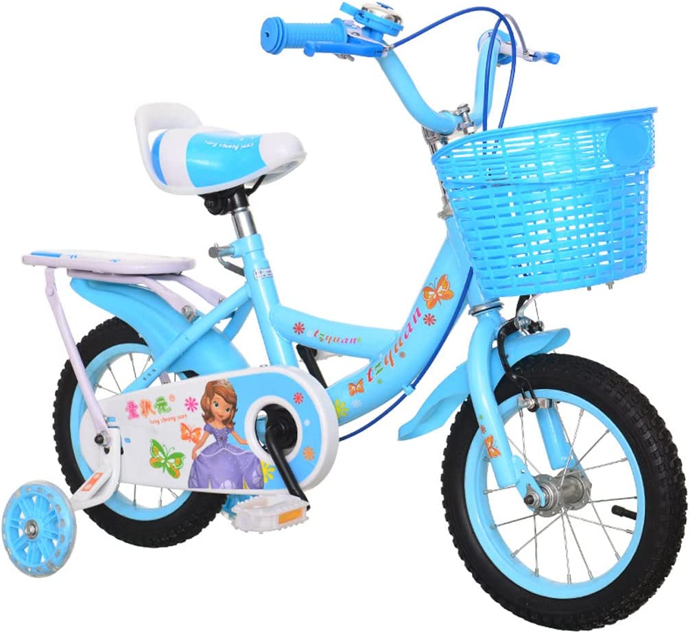 子供の自転車、12/14/16/18インチ、男の子と女の子の自転車キッスポーツ12歳の子供のための屋外サイクリングカートバスケット付きS＆L強化された車のフ 子供用自転車 男の子女の子 3-9歳 12インチ14インチ 16インチ 18インチ