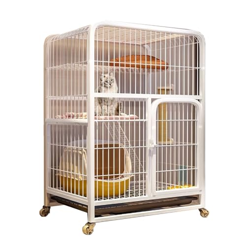 猫ケージ 猫用ケージ ホワイト 3段(78x55x100cm) 猫ハウス 室内用猫の 