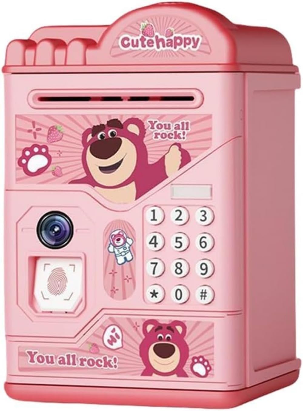 フィギュア 貯金箱　銭ゲバ貯金箱 貯金箱 楽しくてかわいい大容量貯金箱 指紋認証 自動転がりお金 自動