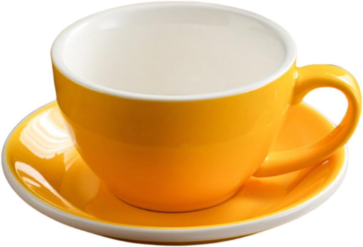 Cartier 陶器エッグカップ カラフル エッグ ブラック ラテカップ 300ml コーヒーカップ 陶器 ラテボウル
