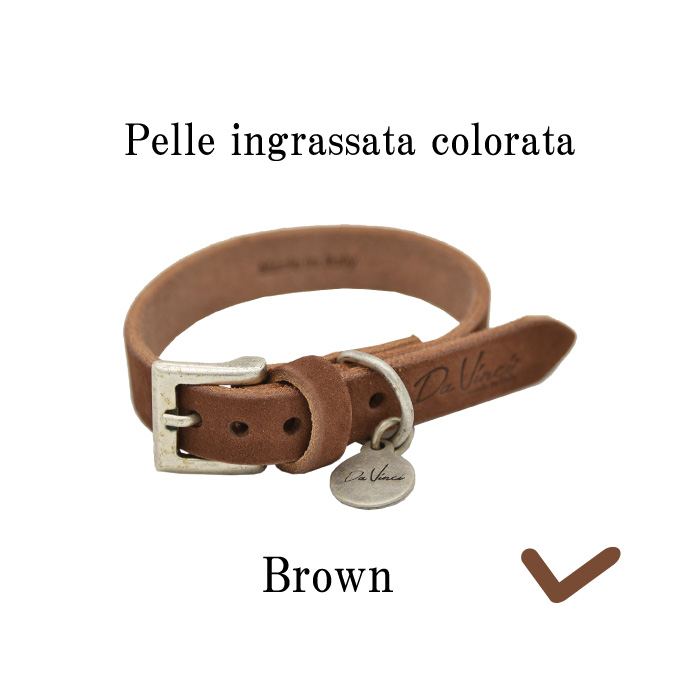 ペッレ イングラッサ カロラータ カラー 3サイズ (Sサイズ) Pelle ingrassata colorata collar｜kation｜06