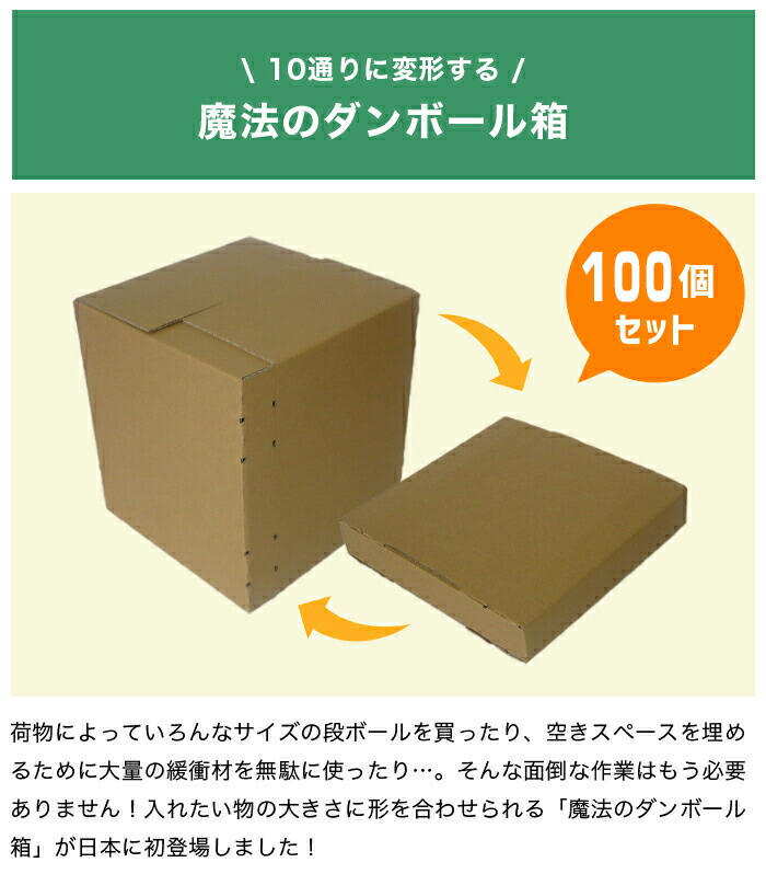 可変ダンボール箱 可変 可変箱 調節可 形が変わる箱 引越し 引っ越し 宅配 宅配箱 梱包 梱包資材 A4 B5 正方形 長方形 100枚セットフリマ  発送 整理整頓 : 0102-kb100 : ダンボール工房KDK - 通販 - Yahoo!ショッピング