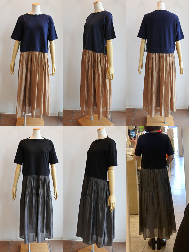 【極美品】芽風　センソユニコ　ドッキングワンピース　アシメントリー 極美品】芽風 センソユニコ ドッキングワンピース アシ