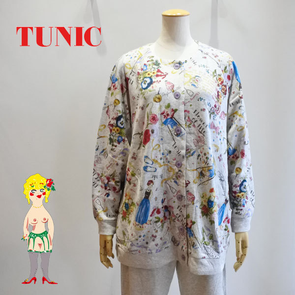 30%OFF セール TUNIC チュニック 鴨居羊子 丸首全開パジャマ 40接結