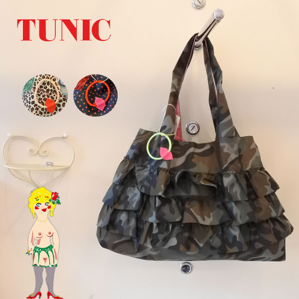 TUNIC チュニック チョコメアリーBag フリルバッグ リバーシブル 