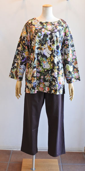 チュニック TUNIC 鴨居羊子 長袖Tシャツパジャマ 80双天竺 マリンラブ