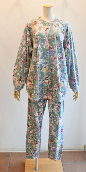 チュニック 30％OFF TUNIC 鴨居羊子 前開きパジャマ 40接結 バラリボン