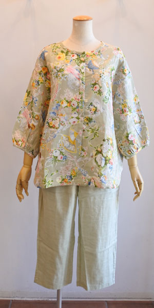 チュニック TUNIC 鴨居羊子 7分袖半開パジャマ Wガーゼ ディア天使