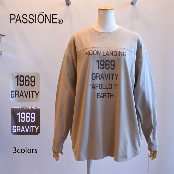 PASSIONE（パシオーネ） ロゴプリントカットソー Tシャツ ロンT プル