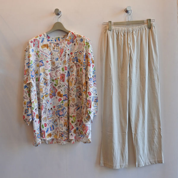 鴨居羊子Tunicパジャマ最終価格 チュニック 20％OFF SALE TUNIC チュニック 鴨居羊子 5分袖全開