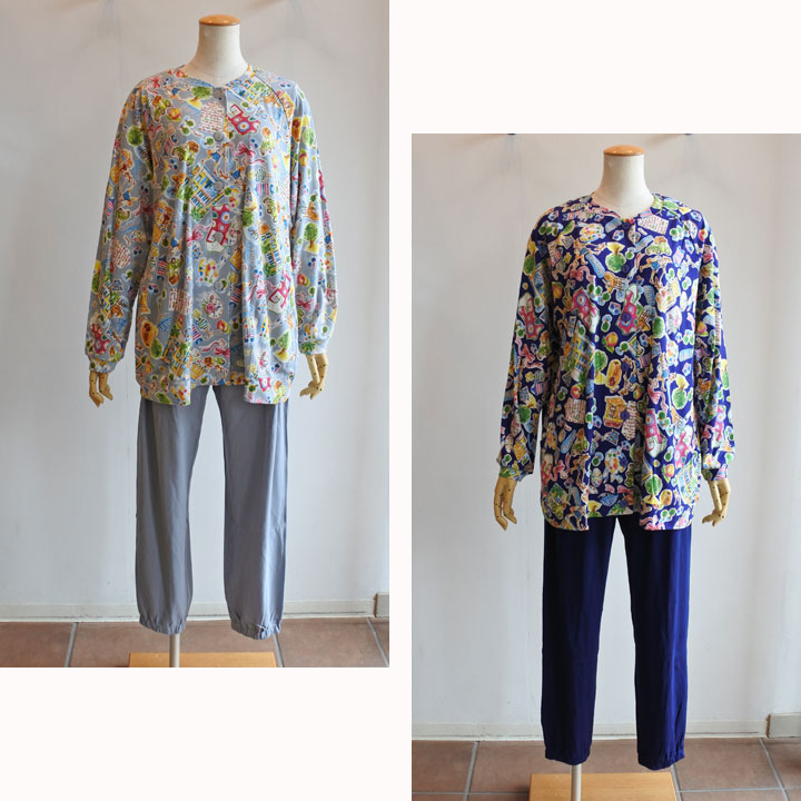 鴨居羊子　チュニック　長袖パジャマ　フリーサイズ　新品未使用 チュニック SALE 20％OFF TUNIC 鴨居羊子 全開長袖パジャマ 50強撚