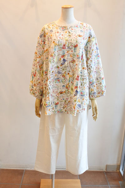 チュニック TUNIC チュニック 鴨居羊子 9分袖全開パジャマ