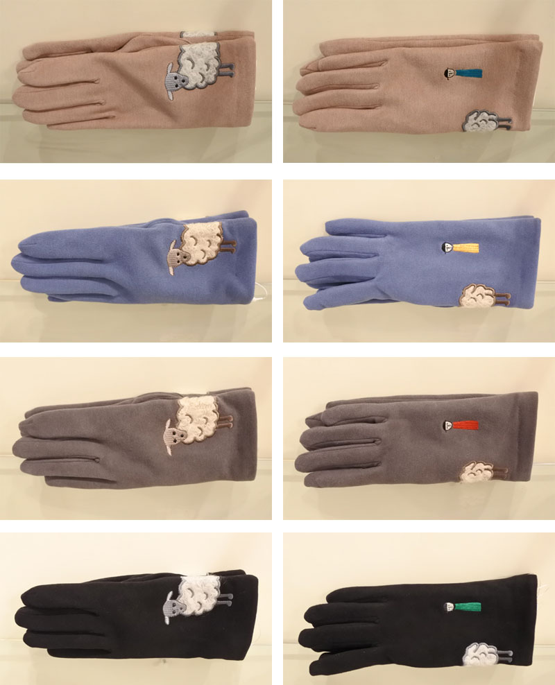 STUDIO PICONE（スタジオピッコーネ） 羊柄手袋 裏起毛 暖か