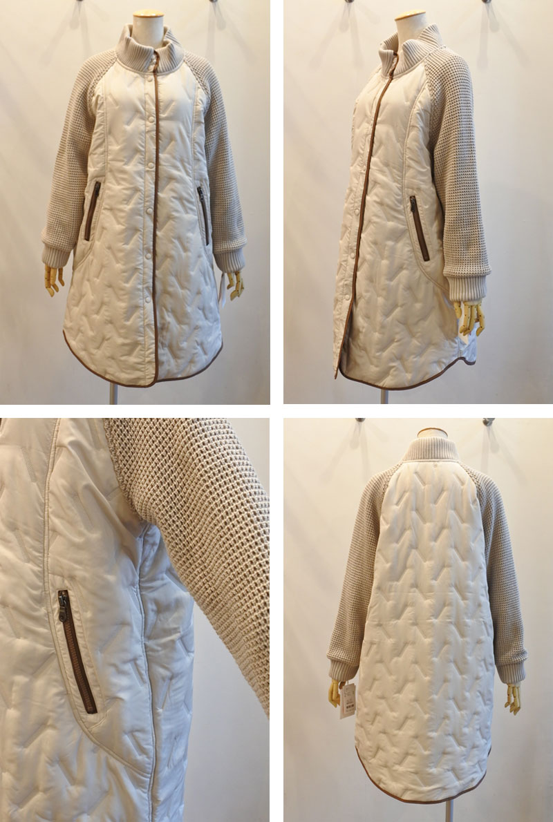 UNDICI・NOVE（ウンディッチ・ノーベ） ニット切り替え中綿入りコート