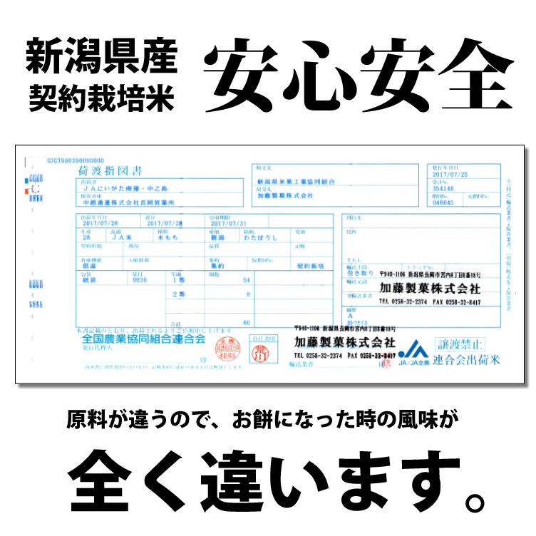 新潟県産契約栽培米