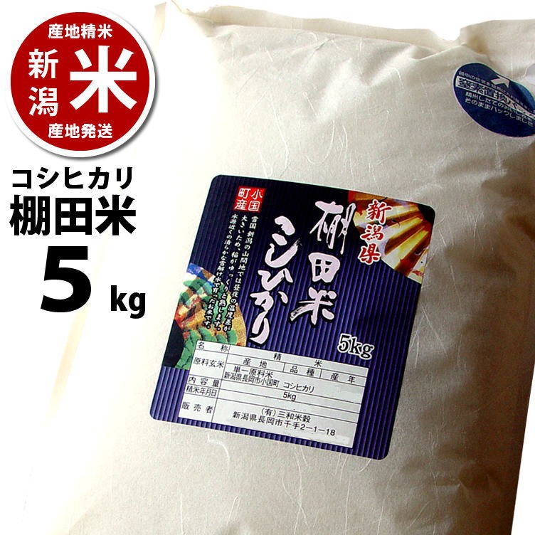 新米入荷 コシヒカリ 5kg 小国町産 棚田米 令和6年度産 新潟米 産地直送 特産品 名物商品 : tanada-5 : 新潟米あられおかき  加藤製菓 - 通販 - Yahoo!ショッピング