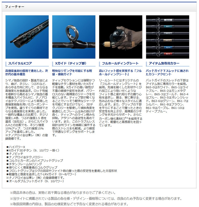 シマノ 19 オシアジガー インフィニティ B63-4 | ロッドから探す