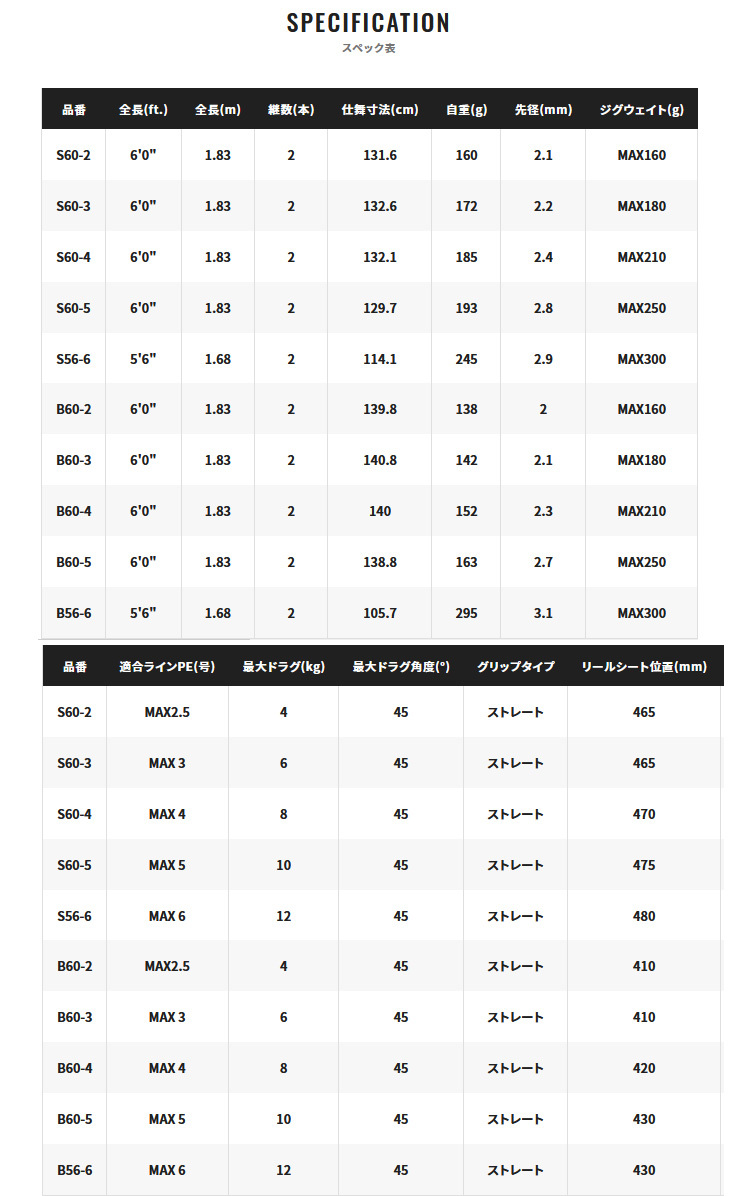 21 グラップラーBB タイプＪ　S60-2 21 グラップラーBB タイプJ S60-2 – フィッシングマックス WEBSHOP
