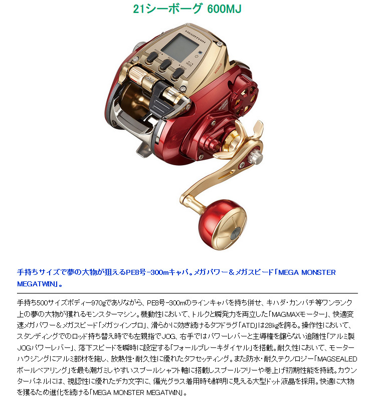 DAIWA（釣り） n21シーボーグ 600MJ 063435 PE6号-400m オム
