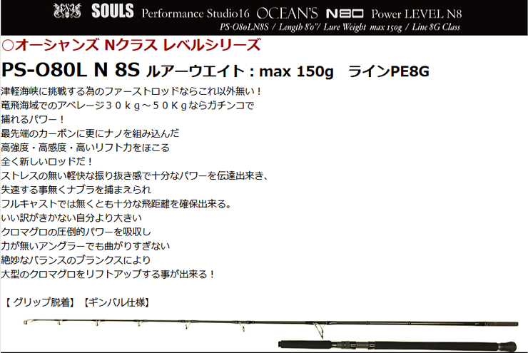 SOULS オーシャンズ Nクラス レベルシリーズ PS-O80L N 8S souls