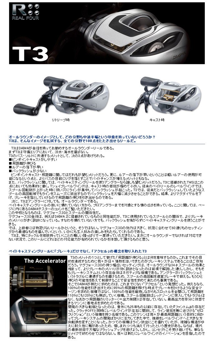 DAIWA（釣り） DAIWA T3 1016SH-TW/1016SHL-TW/1016H-TW/1016HL