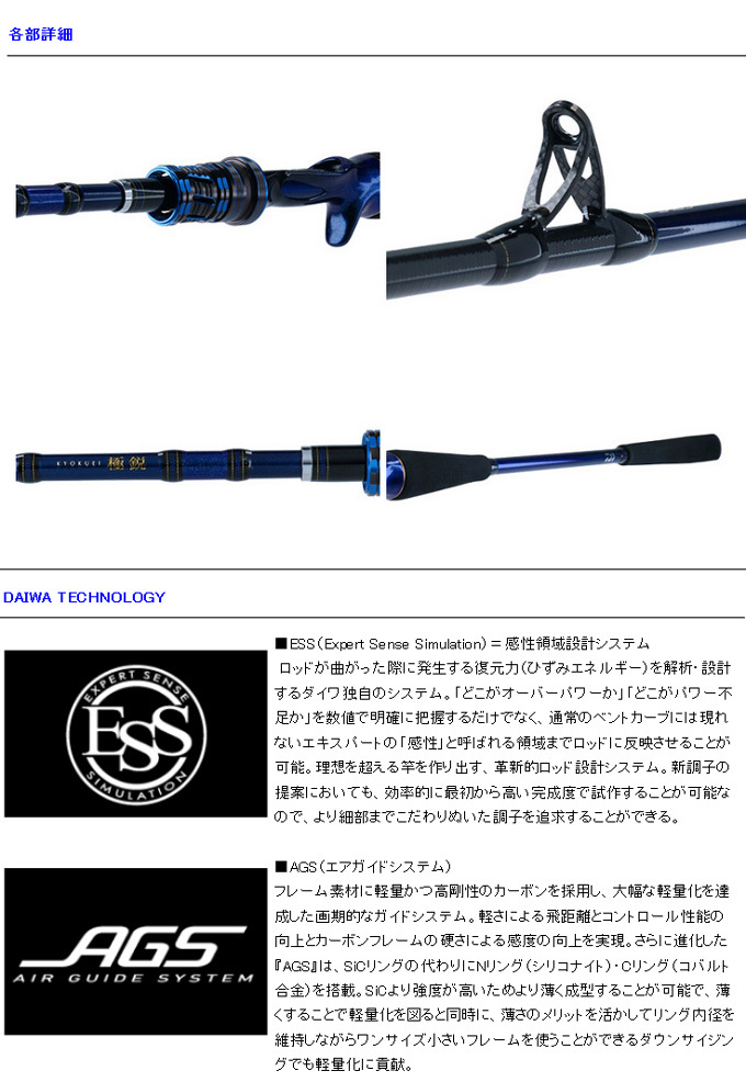 DAIWA（釣り） 船竿 極鋭 タチウオ テンヤSP 91-180AGS 069611