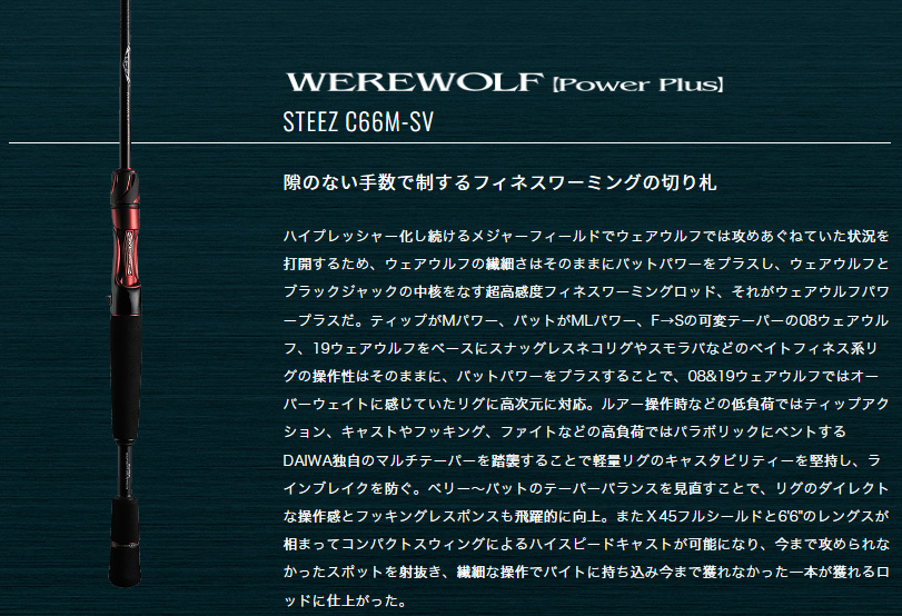 スティーズ [STEEZ] C66M-SV WEREWOLF(Power Plus) ダイワ 066726 : yt