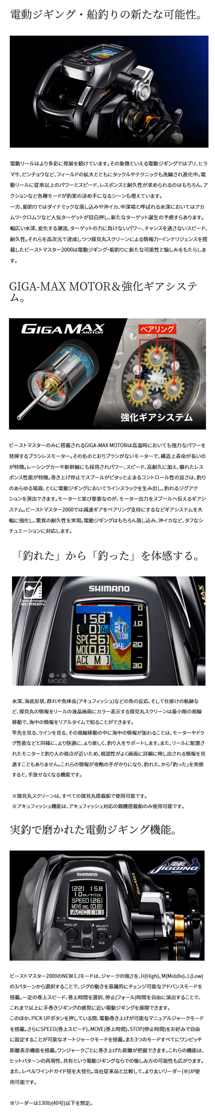 シマノ 電動リール 22 ビーストマスター 2000［Beast Master