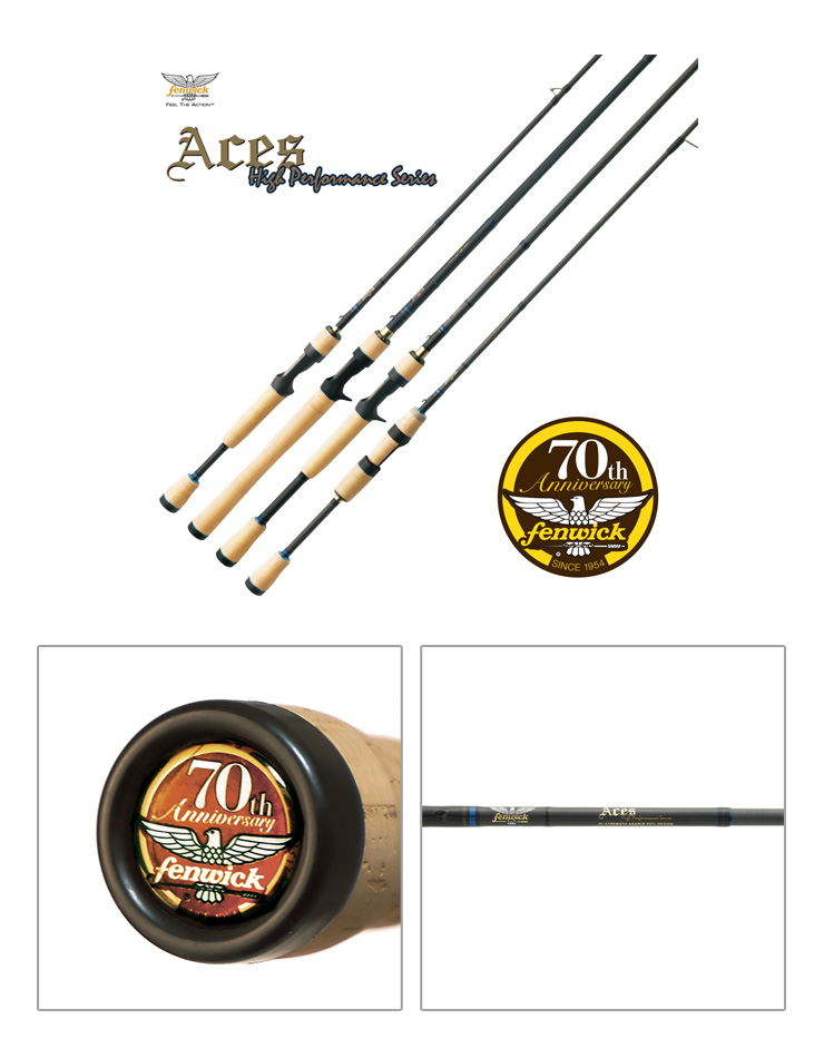 FF846-287■フェンウィック エイシス ACES 70CHJ 良品 バスロッド フェンウィック 70周年記念限定モデル エイシス ACES