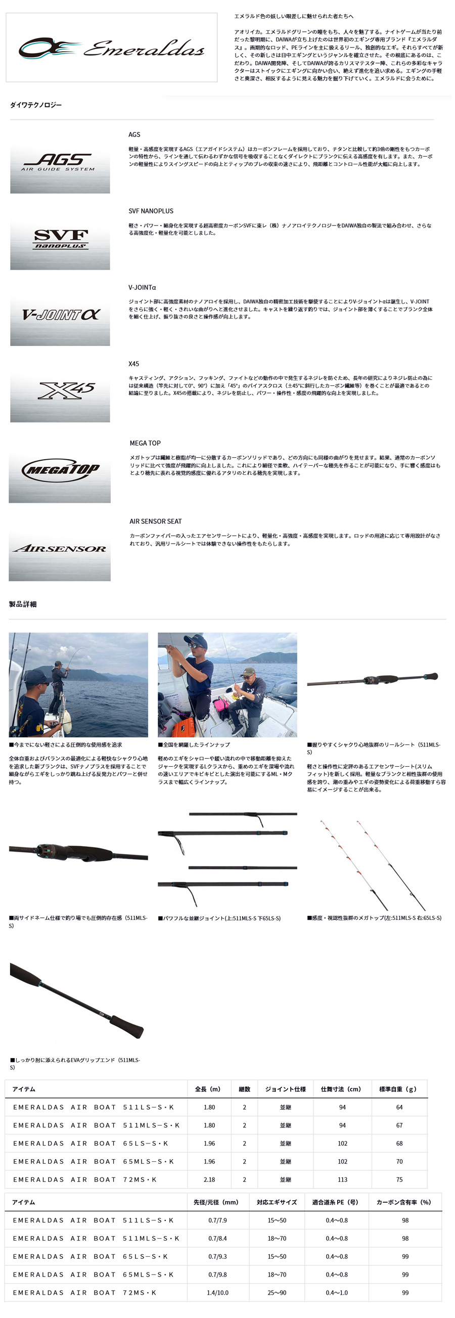 DAIWA（ダイワ） エメラルダス AIR BOAT 65MLS-S・K 338946 エギング
