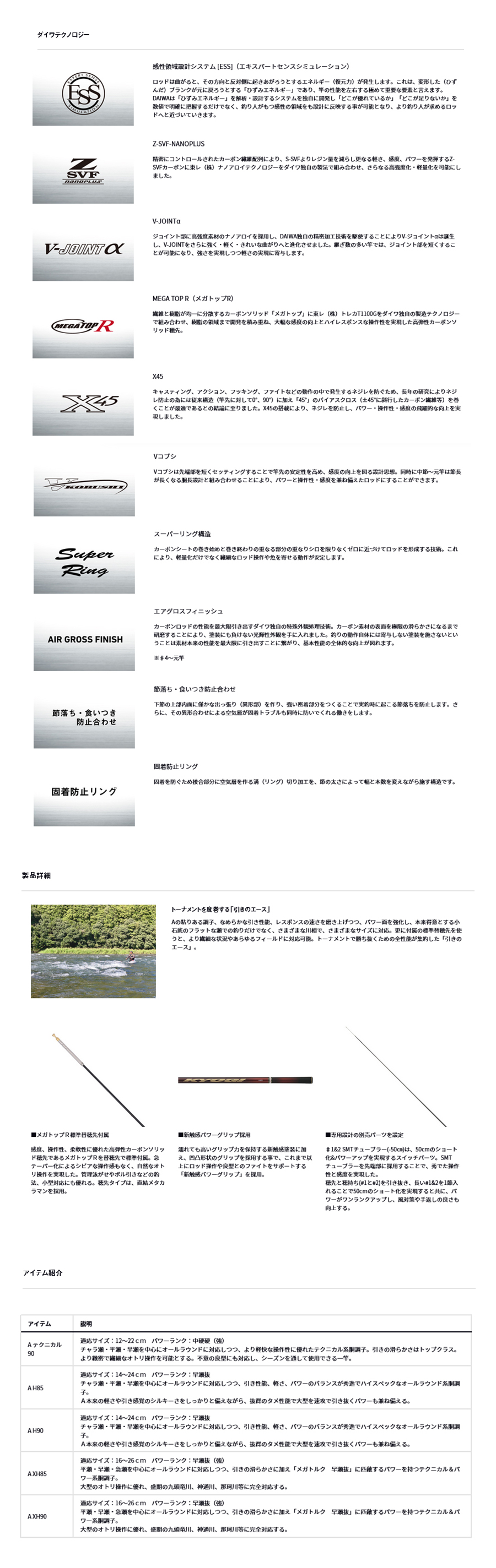 予約 鮎竿 銀影競技 A テクニカル90・J ダイワ 446924* : カツキネット