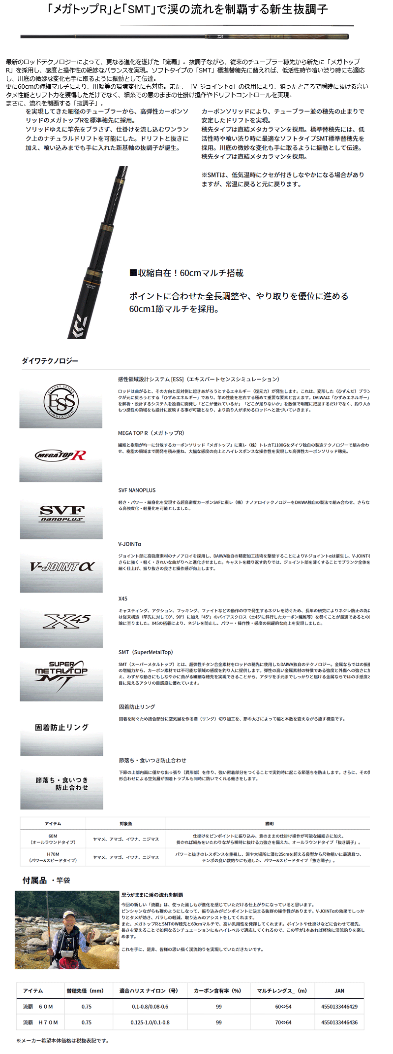 DAIWA（釣り） 予約 渓流竿 2025NEW 流覇 H70M 446436 ダイワ