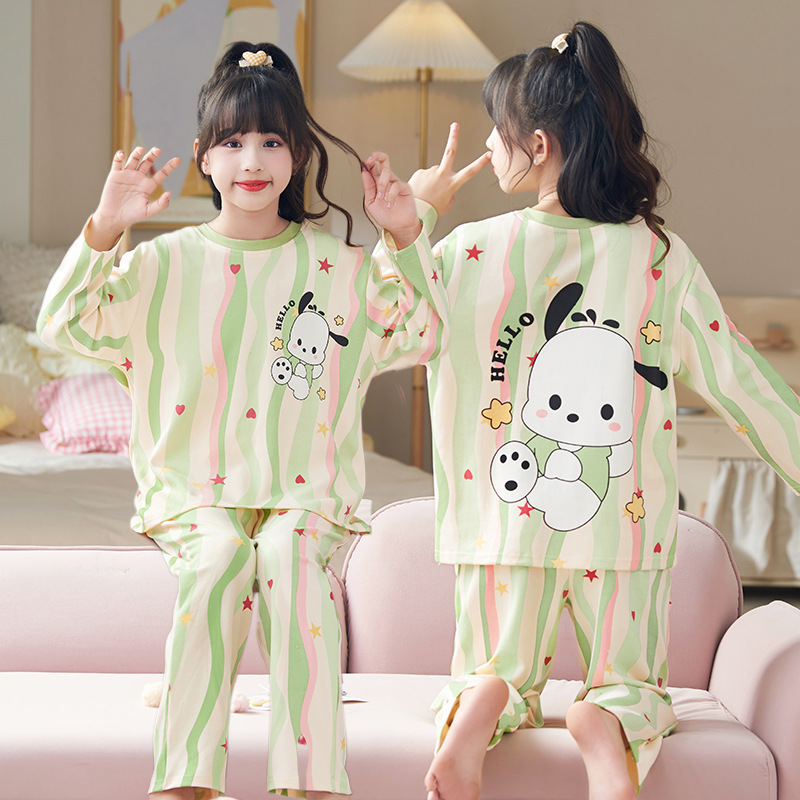 綿 クロミ ポチャッコ ガールズ パジャマ ルームウェア 2点セット
