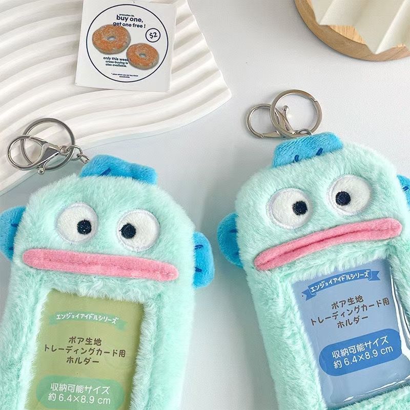 ハンギョドン パスケース ぬいぐるみ 可愛い 定期入れ レディース id