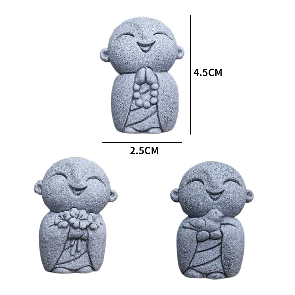 3点セット お地蔵さん 置物 セット癒し可愛い小型置物祈りお地蔵様