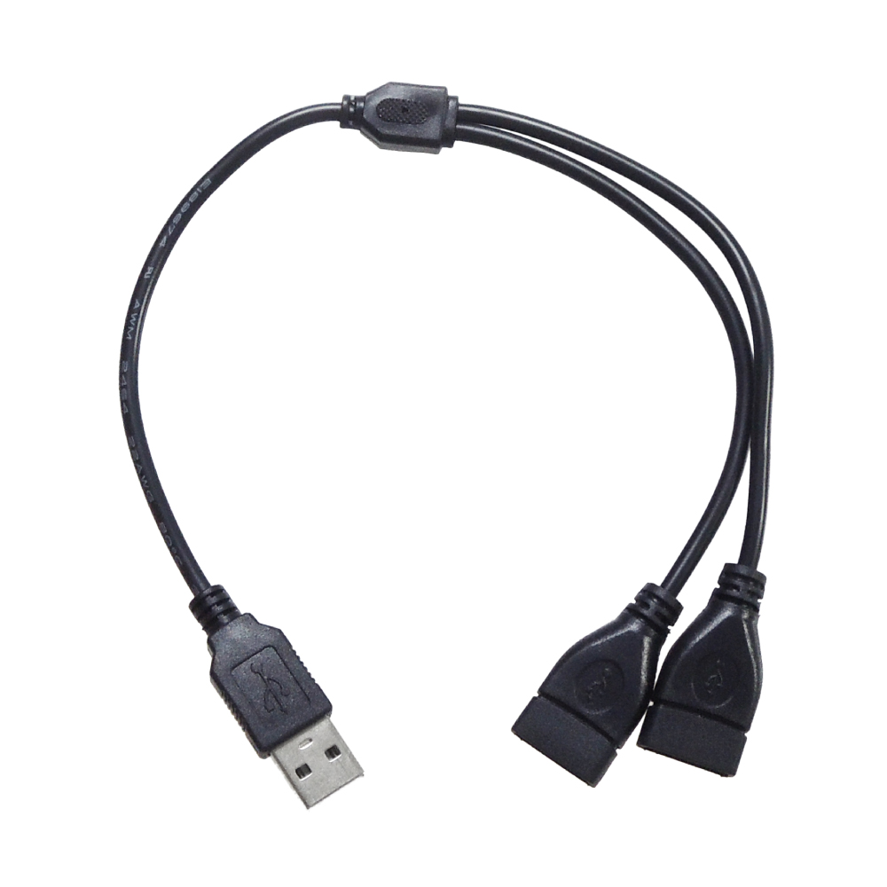 USB電源コード 2分岐 二股 二又 (USBオス/USBメス×2) 給電・充電のみ｜kaumo｜02