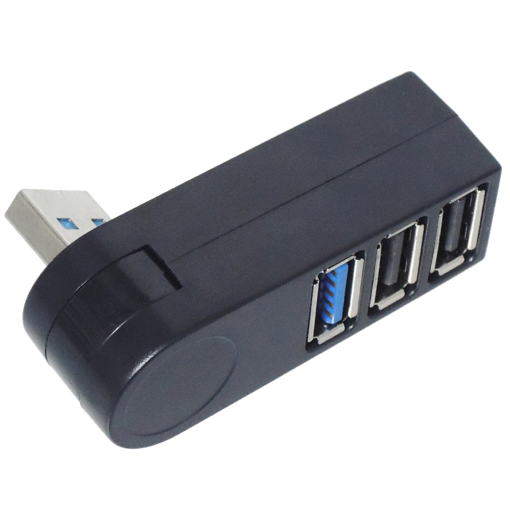 USB ハブ 3ポート USB3.0 回転 直差し (USB3.0×1ポート USB2.0×2ポート