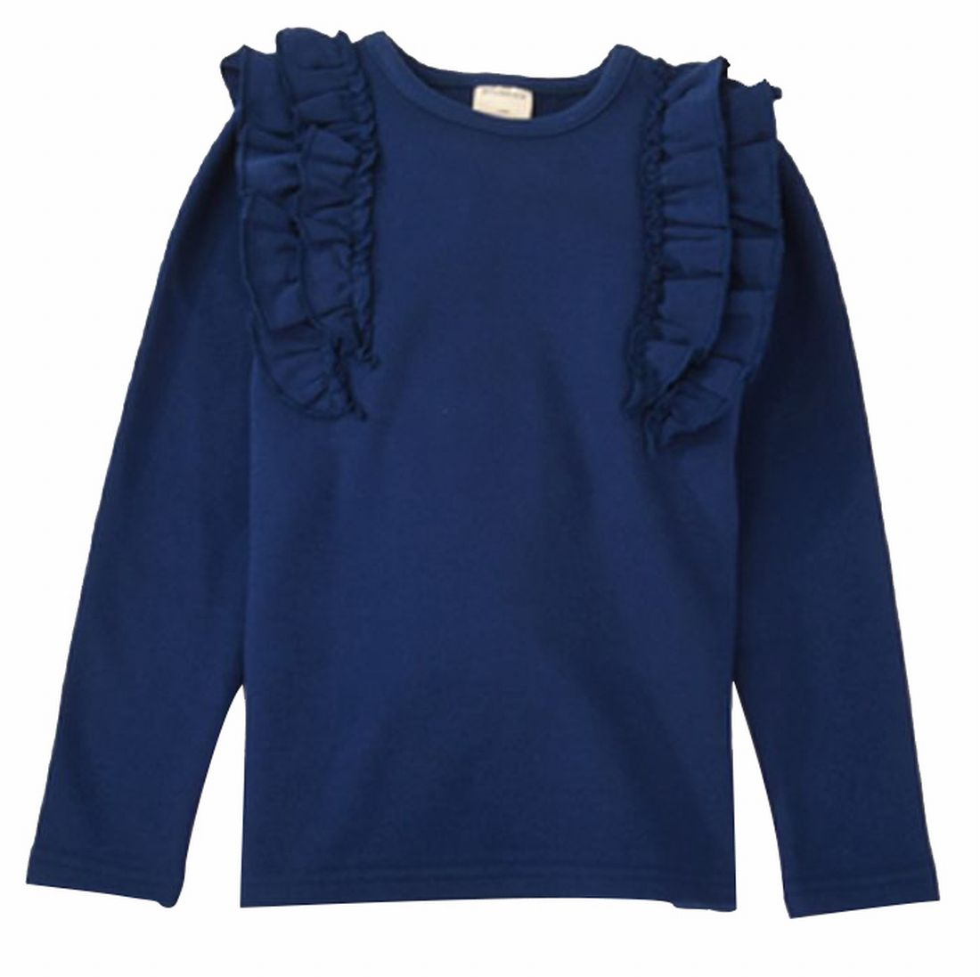 子供服 フリルトップス フリル トップス ロンT 長袖Tシャツ キッズ Tシャツ カットソー 長袖 ロングTシャツ 子供 ジュニア 女の子 100 1 |  | 02
