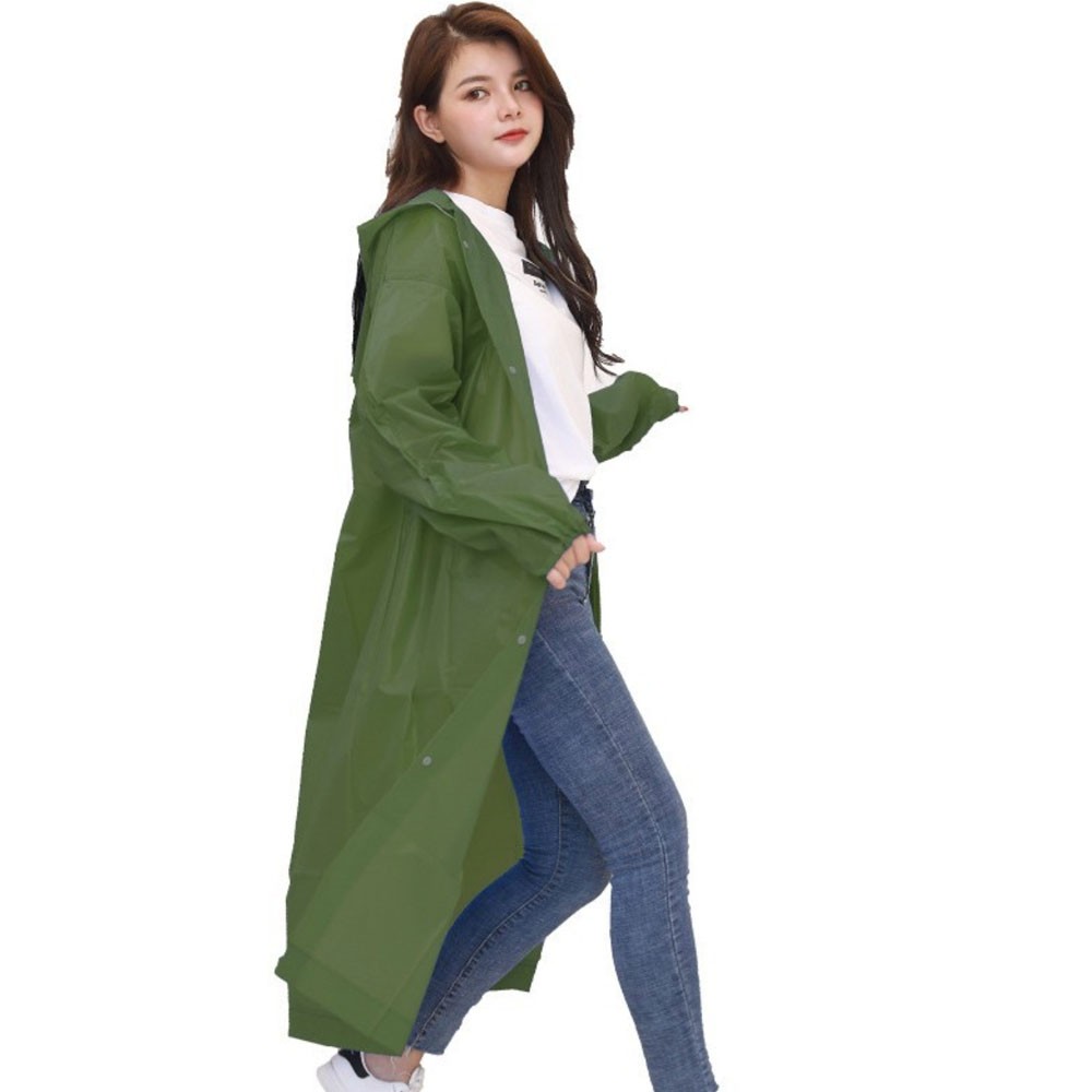 推奨ロングレインコート フード付き カッパ 雨合羽 雨がっぱ レインウェア レインウエア 雨具 男女兼用 ユニセックス 半透明 セミクリア シンプル 無地