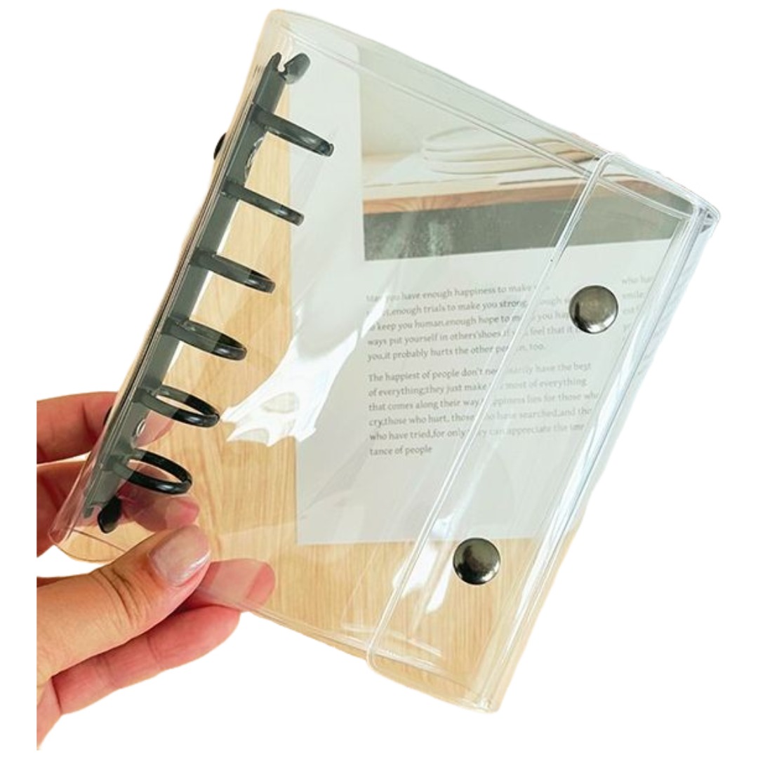 バインダー ミニ A7 6穴 ミニバインダー 文房具 クリア 透明 リング