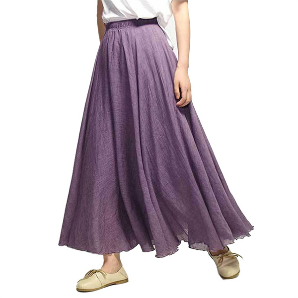 レディース マキシスカート ロングスカート ふんわり 広幅 森ガール 亜麻 無地 正規品 上品 マキシ丈 全20色 夏 薄手 セレブ 85CM 95CM 涼しい 着痩せ 送料無料 |  | 13