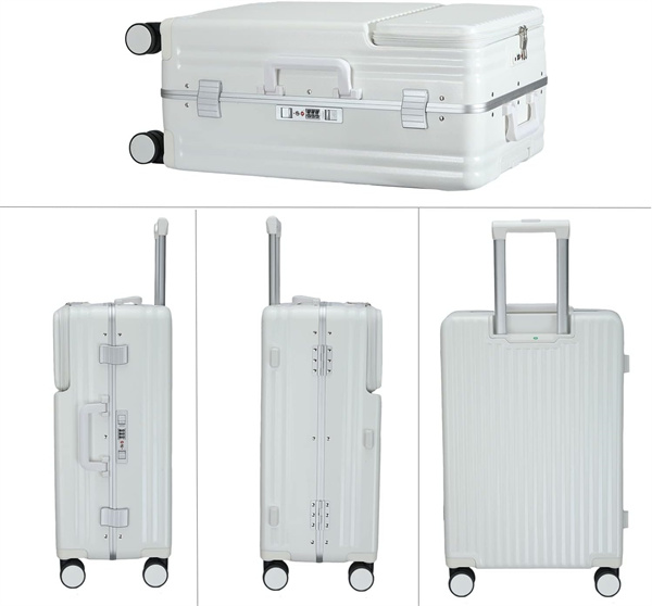 スーツケース アルミフレームキャリーケース ピュアPC材質 大容量