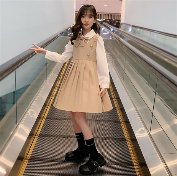 ワンピース 小学生 女の子 スーツ jk 制服 子供 キッズ シャツ 子供服 フォーマル 蝶ネクタイ付き 入長袖 発表会 Aライン カジュアル  春夏秋冬 可愛い 送料無料 : nvtongfu010 : 川場商店 - 通販 - Yahoo!ショッピング