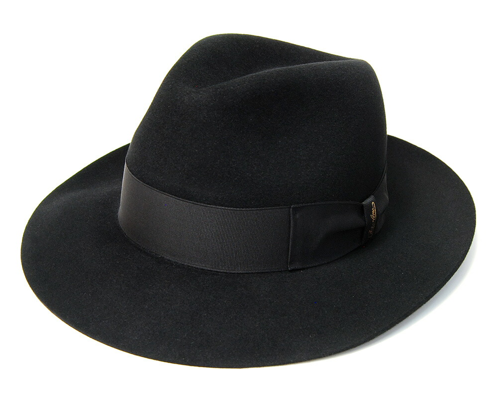 ファーフェルト中折れ帽 Borsalino ボルサリーノ 390299 つば広ハット メンズ 秋冬 アレッサンドリア 大きいサイズの画像
