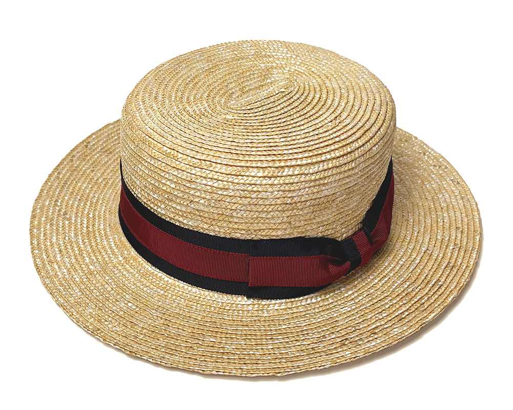 帽子 ストローブレードカンカン帽 cableami ケーブルアミ Straw Boater