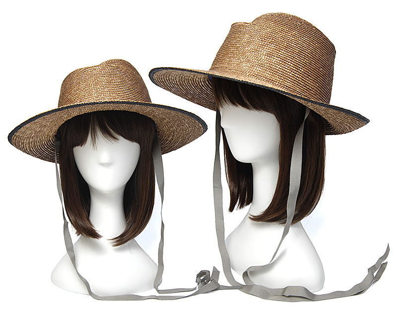 チサキ　chisaki 美品　麦わら帽子　ハット chisaki 帽子 ストローハット チサキ Melluレディース つば広
