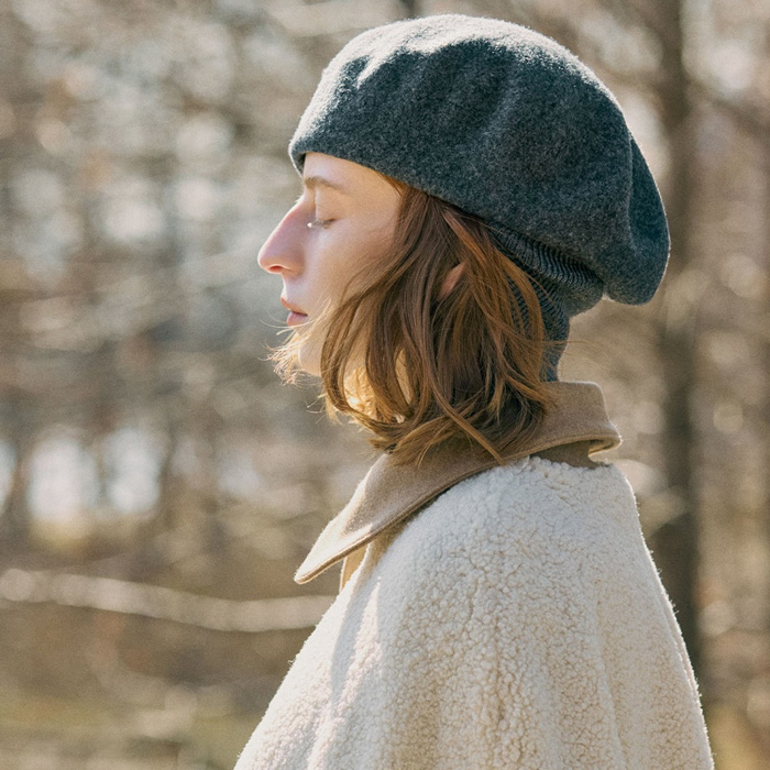 Valeur 帽子 ウールフエルトベレー chisaki チサキ Puka+Ribbon ベレー
