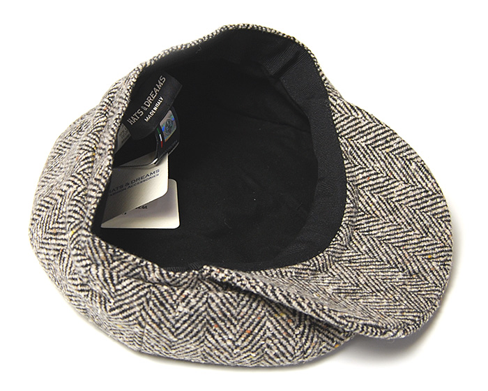 hats & dreams 帽子 ヘリンボーン8枚はぎハンチング ハッツアンド