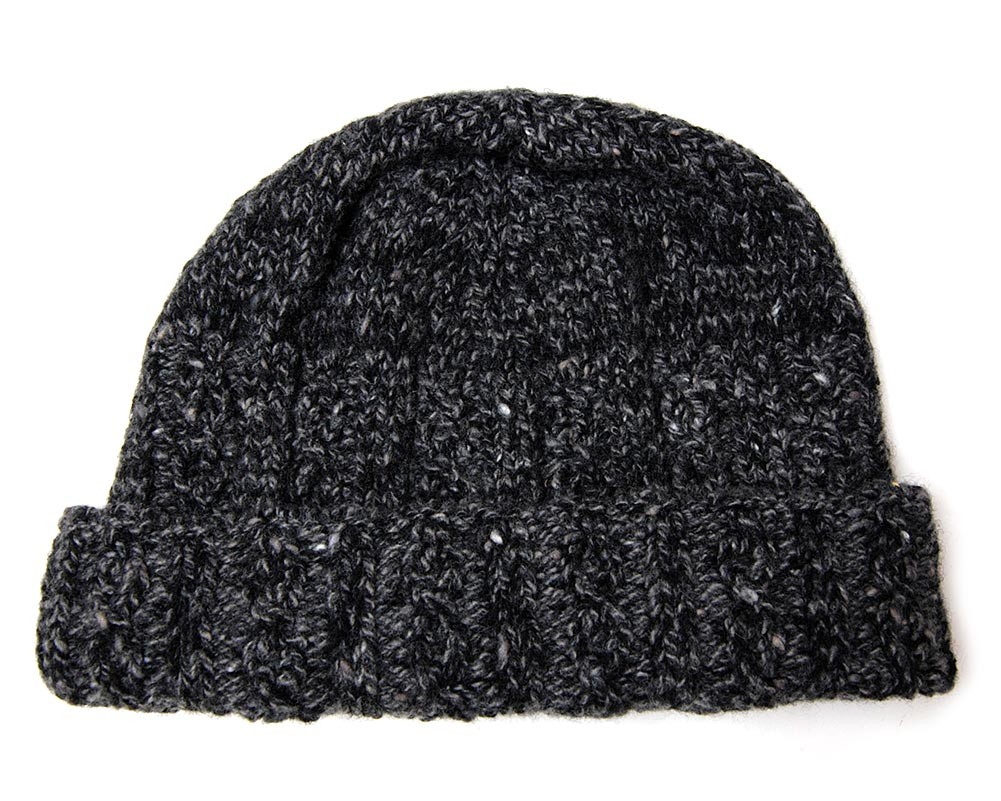 アイルランド製 inis meain ZIPケーブルニット ネイビー 美品 アイルランド製 ケーブル編み ニットセーター 青 42